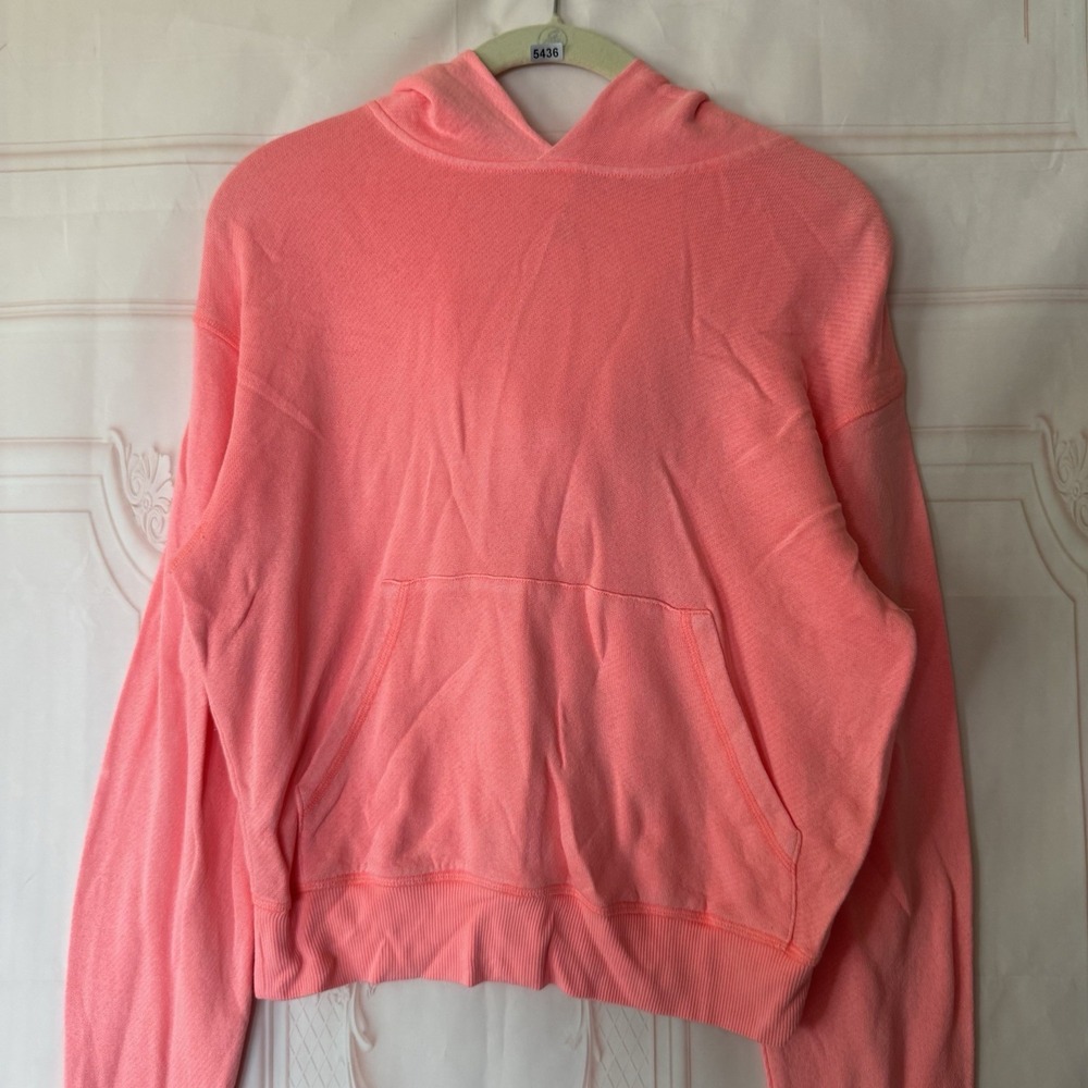 Skims French Terry Hoodie Coral Size S Modal Cotton Classic NWOT $88